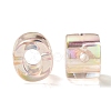 UV Plating Rainbow Iridescent Acrylic Beads OACR-C012-02F-1-3
