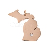 Ion Plating(IP) 304 Stainless Steel Pendants STAS-T038-84RG-1
