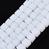 Opaque Frosted Glass Beads Strands GLAA-N072-01A-B01-1