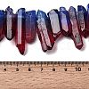 Two Tone Natural Quartz Crystal Beads Strands G-Z131-K01-02-5