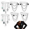 6Pcs 3 Stylesc Alloy Safety Pins JEWB-HY0001-66B-1