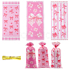 100Pcs OPP Cellophane Bowknot Printed Candy Gift Storage Bags ABAG-SP0001-54-1