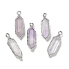 Natural Amethyst Faceted Double Terminal Pointed Pendants G-G181-05P-02-1