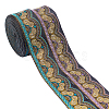 2Rolls 2 Colors Ethnic Style Embroidery Polyester Ribbons OCOR-GA0001-12-1