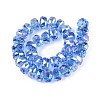 Electroplate Transparent Glass Beads Strands EGLA-N022-04A-D08-2