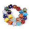 Handmade Pumpkin Spot Lampwork Beads LAMP-P064-02C-1