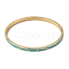 304 Stainless Steel Enamel Hinged Cuff Bangles for Women SA-CBAC920-15G-01E-4