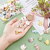 48Pcs 12 Styles Opaque Resin Pendants FIND-SC0003-24-3