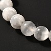 Natural Selenite Beads Stretch Bracelets BJEW-JB06620-02-4
