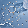 60Pcs 2 Colors Alloy Rhinestone Pendants ALRI-DC0001-10-5