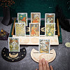 4Pcs 4 Style Wood Candle Holders & Tarot Card Stands DJEW-GF0001-47B-6
