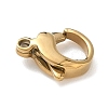 304 Stainless Steel Lobster Claw Clasps Ion Plating(IP) STAS-P423-06G-2
