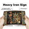Vintage Metal Tin Sign AJEW-WH0189-559-3