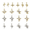 18Pcs 9 Style Brass Micro Pave Clear Cubic Zirconia Pendants KK-TA0001-10-2