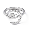 Tarnish Resistant 304 Stainless Steel Open Cuff Ring Finding X-RJEW-C046-05P-2
