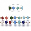 Handmade Faceted Glass Beaded Chains CHS-T003-06G-1