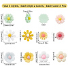 SUNNYCLUE 80Pcs 10 Styles Opaque Resin Cabochons CRES-SC0002-65-2