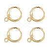 Brass Huggie Hoop Earring Findings KK-L179-04G-1