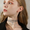 4Pcs Imitation Leather Double Layer Choker Necklaces NJEW-SC0001-68-5