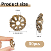 30Pcs Brass Bead Caps KK-FH0008-34AB-2