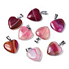 Natural Banded Agate/Striped Agate Pendants G-T122-24A-1
