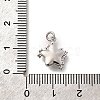 Brass Micro Pave Cubic Zirconia Charms KK-Q043-04P-02-2