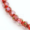 Handmade Gold Sand Lampwork Rondelle Beads Strands LAMP-L003-A-01-1