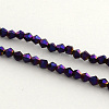 Electroplate Glass Bead Strands X-EGLA-R094-4mm-05-1