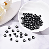 Craft Black Acrylic Beads SACR-YW0001-05-7