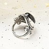 Natural Obsidian Adjustable Rings RJEW-I108-01AS-17-4