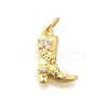 Brass Micro Pave Clear Cubic Zirconia Pendants KK-L225-045G-1