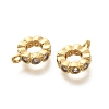 Flat Round Rack Plating Brass Micro Pave Cubic Zirconia Tube Bails KK-H508-08G-2