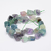 Raw Rough Natural Fluorite Bead Strands G-F403-01-2