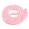 Crackle Baking Paint Imitation Jade Glass Beads Strands DGLA-T003-8mm-01-3