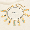 201 Stainless Steel Enamel Charm Bracelets for Women JX2078-2