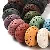Natural Lava Rock Dyed Beads Strands G-L586-B02-05-4