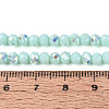 AB Color Plated Opaque Glass Rondelle Beads Strands EGLA-T029-4mm-09H-4