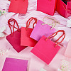 8Pcs 4 Colors Square Paper Gift Bags with Handles CARB-TA0001-18B-4