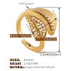 Brass with Cubic Zirconia Cuff Open Rings for Women FS-WG973E1-02-1