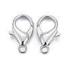 Platinum Plated Zinc Alloy Lobster Claw Clasps X-E105-3