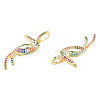 Brass Micro Pave Colorful Cubic Zirconia Pendants ZIRC-N039-259-3