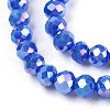 Electroplate Glass Beads Strands EGLA-A034-P10mm-B21-2