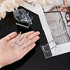 4Pcs Stainless Steel Display Holder with Square Clear Acrylic Bases AJEW-DC0003-34-3