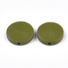 Painted Natural Wood Beads WOOD-S049-02C-05-2