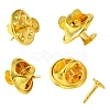 Brass Butterfly Clutches Pin Backs KK-YW0002-23G-1