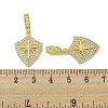 Rack Plating Brass Micro Pave Cubic Zirconia Pendants KK-E114-04G-02-3