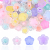 60G 4 Styles Frosted Transparent Acrylic Beads OACR-YW0002-66-1