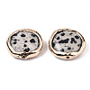 Natural Dalmatian Jasper Beads X-G-S359-112-2