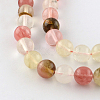 Tigerskin Glass Round Bead Strands X-G-R342-8mm-19-3