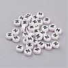 Acrylic Horizontal Hole Letter Beads X-PL37C9070-N-1